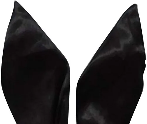 Vista 2 de BinaryABC Diadema con orejas de conejo negro, accesorios de cosplay para fiestas de Halloween (negro)