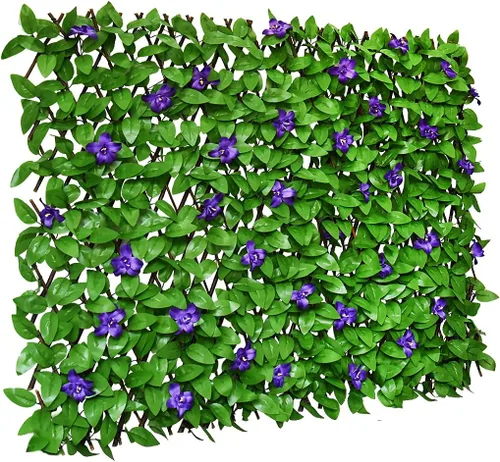 Vista 18 de Sumery Pantalla de Privacidad de Valla Expandible para Balcón Patio Exterior, Panel Decorativo de Cercado de Hiedra Artificial, Setos Artificiales