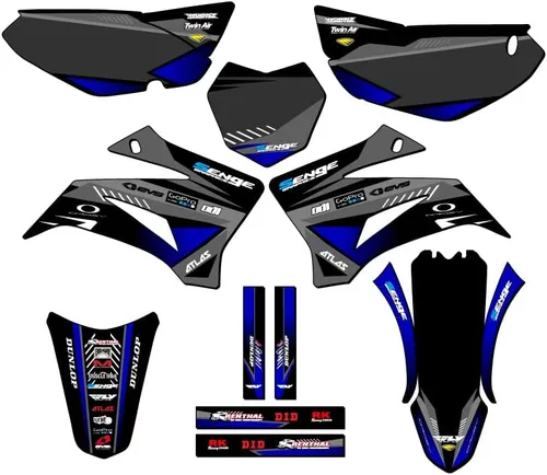 Vista 9 de TTR 125 SURGE 2008-2025 Kit de base gráfica Senge negro compatible con Yamaha