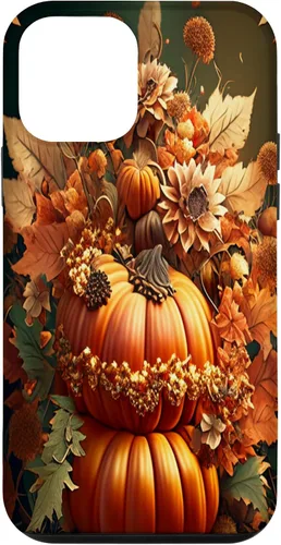 Vista 16 de iPhone 16 Vintage hojas caídas otoño calabaza especia feliz otoño caso