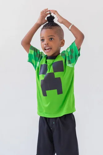 Vista 2 de Minecraft Camiseta estampada transpirable y pantalones cortos de malla transpirable de Mob Enemy