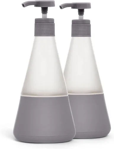Vista 8 de Cleancult Dispensador de jabón para platos (15 onzas, 1 unidad), dispensador de jabón de vidrio recargable con bomba, dispensador de jabón