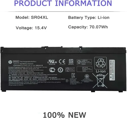 Vista 2 de HP SR04XL L08855-855 - Batería para HP Omen 15-CE0XX 15-DC0XX Series 15-CE009LA 15-CE015DX 15-DC0003LA 15-DC0051NR Pavilion 15-CB0XX 15-CX0XX