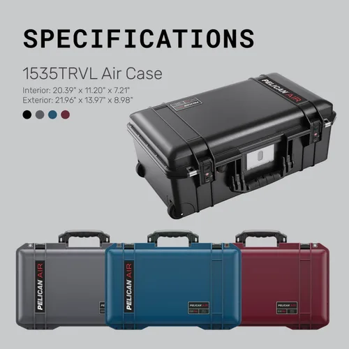 Vista 10 de Pelican Air 1535 Case (edición 2020 con cierre de botón)
