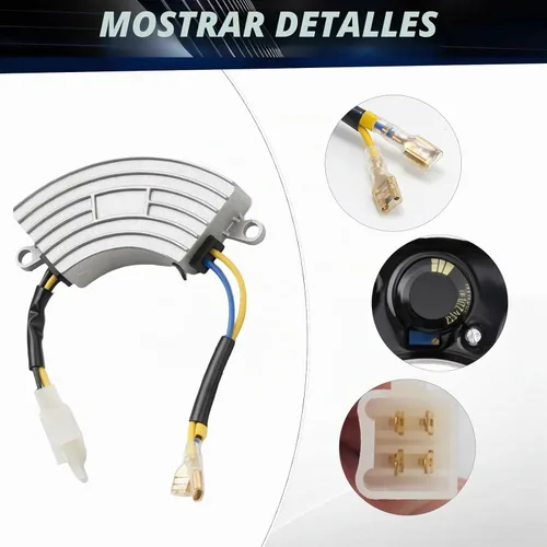 Vista 5 de Hoypeyfiy Generador de 3500 vatios AVR regulador de voltaje automático rectificador 3.5KW media luna para motor de gasolina 168FA 168FB 170F 5.5HP