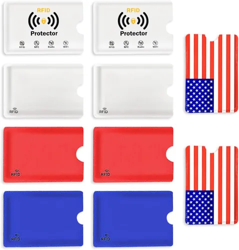 Vista 4 de fancyfree Fundas de bloqueo RFID, prevención de robo de identidad RFID, fundas para tarjetas de crédito RFID, fundas para tarjetas de diseño delgado