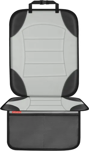 Vista 10 de Sinvitron Protector de Asiento de Coche para Asiento de Niños - Alfombrilla de Cuero Impermeable y Antideslizante con 2 Bolsillos de Malla, Funda
