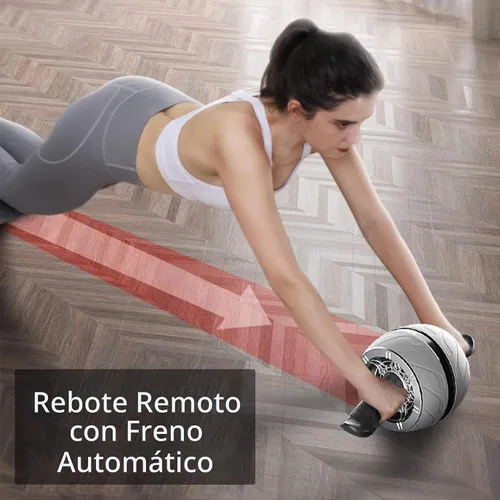 Vista 7 de AB Wheel Roller, Exercise Abdominal Wheel Fitness for Gym & Home, Core Work-out Strength-Training Roller Negro