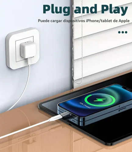 Vista 6 de Adaptador OTG para iPhone (paquete de 2) Dongle de auriculares USB C hembra a Lightning Macho, cargador convertidor de sincronización de datos