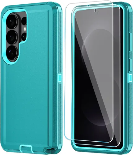 Vista 75 de ONOLA Funda compatible con Samsung Galaxy S24 Ultra con protector de pantalla HD, resistente a los golpes y a las caídas, funda de 3 capas