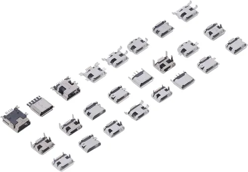 Vista 7 de 240pcs Micro USB Conector Set Sola Fila USB Puerto Hembra Socket Conectores