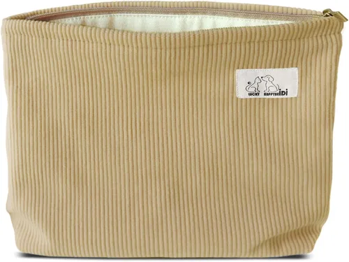 Vista 12 de HAPPYHEIDI Bolsa de maquillaje grande Bolsa de cosméticos de viaje, verde Bronce Verde Oliva