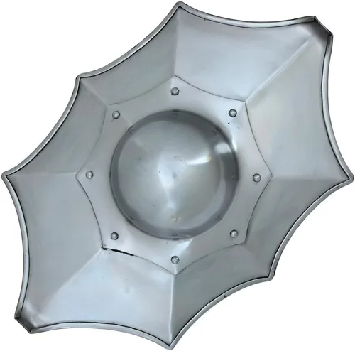 Vista 2 de Armory Replicas Close Combat Talhofer Grand Master Buckler Shield Silver