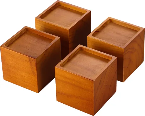 Vista 17 de Elevadores de muebles de cama de madera Lufia de 1 pulgada, elevadores de muebles de madera de pino macizo: mejora la durabilidad, la comodidad