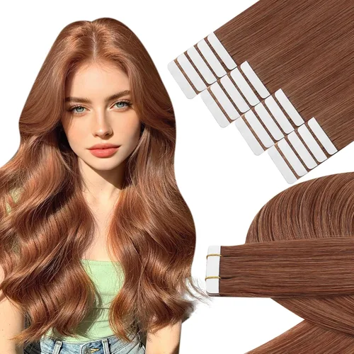 Vista 19 de YoungSee Extensiones adhesivas de cabello humano balayage, cabello corto