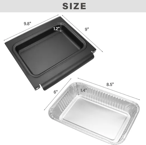 Vista 7 de Recogedor de grasa con 10 protectores de aluminio para Weber Spirit/Spirit II 200/300 Genesis y Genesis II LX200/300 Series Grill, pieza de repuesto