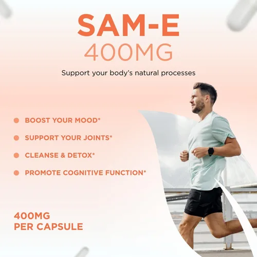 Vista 3 de Clear Formulas Bioactive SAM-e 400 mg - Suplemento SAM-e de alta resistencia con forma S, S biológicamente activa para el hígado y el estado