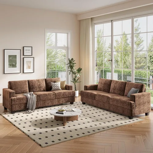 Vista 7 de COPIAE Sofá de 89 pulgadas con asientos extra profundos de gran tamaño, sofá de 3 plazas para sala de estar, sofá y sofá modernos, cómodos