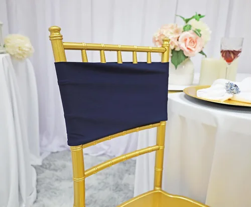 Vista 9 de (10 bandas elásticas de elastano de 7 x 13 pulgadas, de doble capa, lazos elásticos de licra para silla, lazos para bodas, fiestas, banquetes