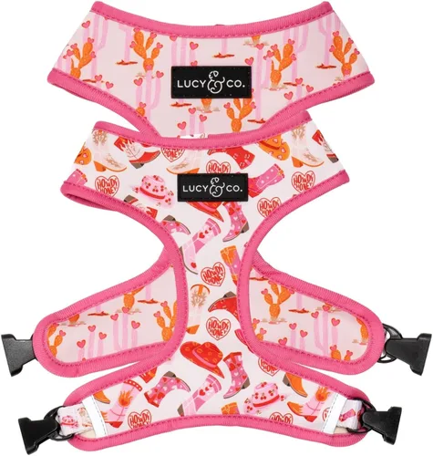 Vista 12 de Lucy & Co. Lindo arnés reversible para perros con cuello halter para caminar, el mejor diseño de arneses para mascotas XS a XL, chaleco acolchado