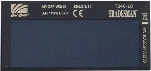 Vista 3 de Filtro Horizontal ArcOne T240-10 Tradesman con oscurecimiento automático, 2 X 4 pulgadas a 1/4 X 2 pulgadas