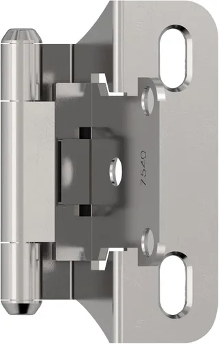 Vista 20 de Amerock BPR7540BB Bisagra de gabinete 1/2 pulg (13 mm) superpuesta de cierre automático de envoltura completa de latón pulido para puerta
