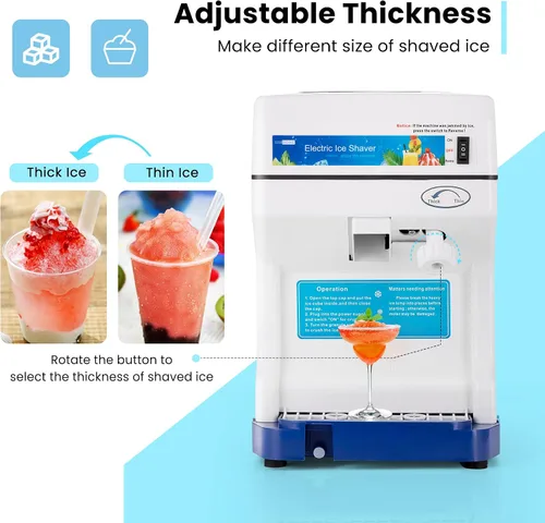 Vista 3 de VIVOHOME Máquina eléctrica 265lbs/hr del fabricante del cono de la nieve de la máquina de afeitar de la trituradora de hielo para el uso doméstico