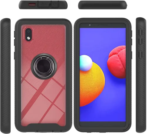 Vista 133 de Funda compatible con Xiaomi Poco X3 NFC, compatible con Xiaomi Poco X3 Pro/Poco X3 Ring Stand 3 en 1, color negro