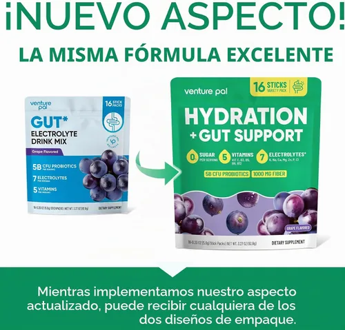 Vista 8 de Venture Pal Paquetes de hidratación sin azúcar + polvo de electrolitos