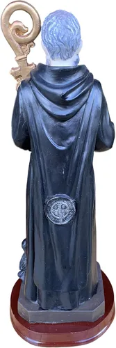Vista 4 de San Benito - Figura religiosa de 8.0 in, estatua de San Benito