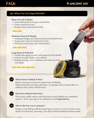 Vista 8 de El Shilajit más potente: resina Shilajit orgánica 100% pura del Himalaya 90% + ácido fúlvico 87+ minerales traza Máxima resistencia para hombres