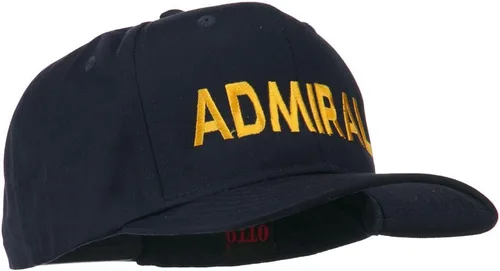 Vista 5 de e4Hats Gorra de sarga de algodón bordado Almirante Azul marino