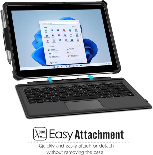 Vista 6 de MoKo Funda compatible con Microsoft Surface Go 4 / Surface Go 3 / Surface Go 2 / Surface Go Funda protectora todo en uno con soporte para bolígrafo