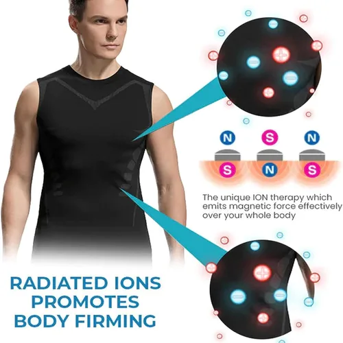 Vista 5 de Expectsky - Chaleco modelador iónico, nueva versión 2023, chaleco moldeador iónico, tela cómoda y transpirable para hombres