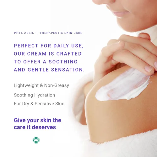 Vista 6 de PhysAssist Crema Oncológica 4 oz más bálsamo labial. Hidrata y mima la piel estresada. Fabricado con una mezcla de botánicos naturales. Clínicamente
