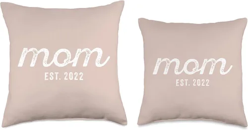 Vista 3 de Mom Est 2022 Custom Mom Personalized Mother’s Day Customized Throw Pillow