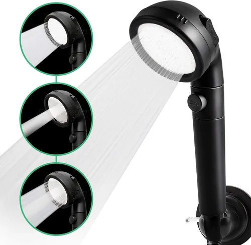 Vista 8 de Sistema de cabezal de ducha original StoneStream® EcoPower, filtro iónico similar al spa para suavizar el agua, aumentar la presión y ahorrar agua
