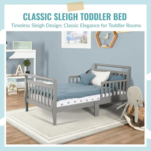 Vista 6 de Clásico trineo para cama infantil Dream On Me, Gris oscuro