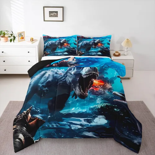 Vista 9 de Feelyou Juego de ropa de cama con lazos bonitos y cerezos, tamaño individual, para niños, juego de edredón con lazos de acuarela para niños, niñas