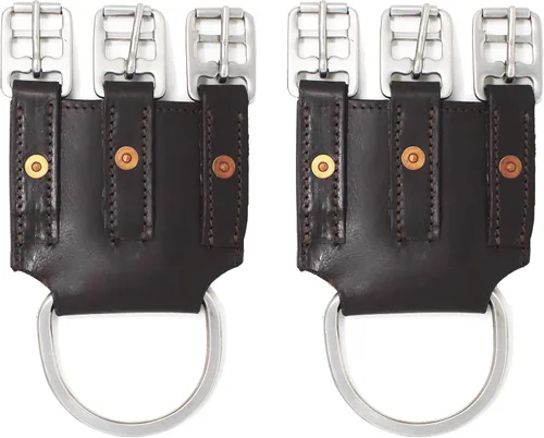 Vista 2 de CHALLENGER Horse 2 Pcs Leather Western English 1" Three (3) Buckle Girth Converter 403GC04BK