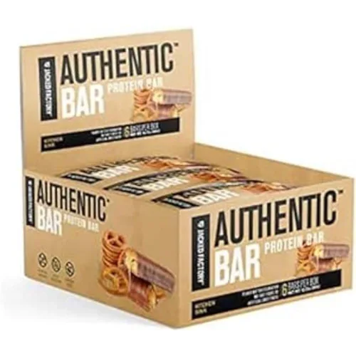 Vista 11 de Jacked Factory Authentic Bar - Barras de proteína de caramelo de mantequilla de maní, sabrosas barras energéticas de reemplazo de comidas