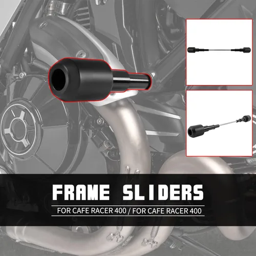 Vista 5 de Protector de motor de motocicleta, protector lateral deslizante, protección contra caídas compatible con D-ucati Scrambler 400/800 2017 2018 2019