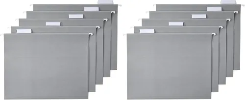 Vista 7 de Amazon Basics Carpetas colgantes para archivos, tamaño carta, aguamarina, paquete de 25