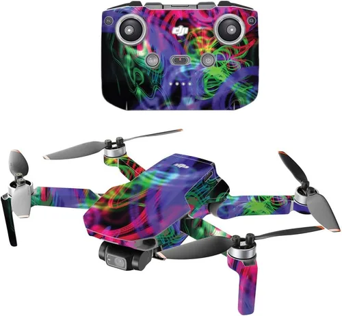 Vista 22 de MightySkins - Compatible con DJI Mini 2 Dron portátil - Humo brillante Funda protectora de vinilo duradera y única Fácil de aplicar, quitar