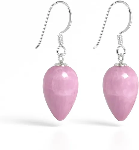 Vista 6 de Aretes colgantes para mujer, aretes de cristal de lágrima, joyas de piedras preciosas naturales, plata 925, uso diario, regalo para mamá, novia