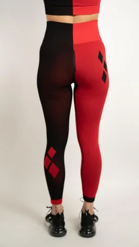 Vista 6 de DC Comics Leggings de entrenamiento para mujer, sin costuras, para gimnasio, yoga, fitness, mujer maravilla, Batman Harley Quinn Superman