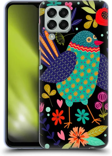 Vista 15 de Head Case Designs Officially Licensed Haroulita Blue Red Ethnic Pattern Gel Case [Military Grade Protection] Compatible with Samsung Galaxy M33