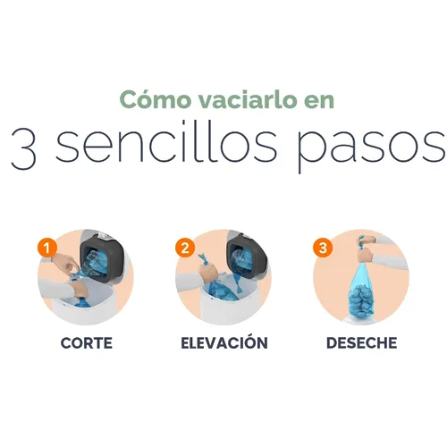 Vista 6 de Diaper Genie Juego de regalo clásico de cubo de pañales Control de olores