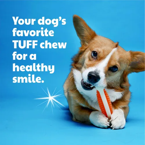 Vista 5 de Hartz Chew 'n Clean Tuff Bone - Juguete masticable resistente para perros, grande, paquete de 3 Varía