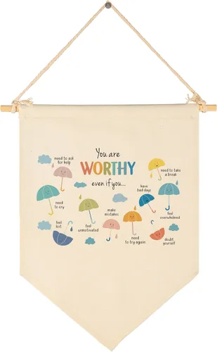 Vista 23 de Está Bien Cometer Errores - Banner de Educación en Salud Mental - Lona de Afirmaciones Positivas y Citas Decorativas para Maestros, Niños